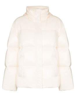 logo print puffer jacket