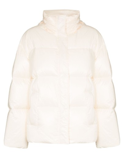 logo print puffer jacket