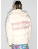 logo print puffer jacket
