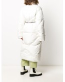 contrast-belt puffer jacket