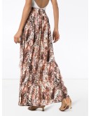 Elsa snake-print maxi skirt