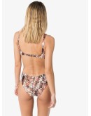 cutout snake-print swimsuit