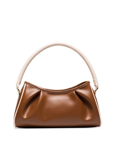 Croissant leather tote bag