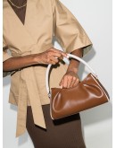 Croissant leather tote bag