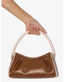 Croissant leather tote bag