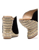 Carlita 110mm suede espadrille mules