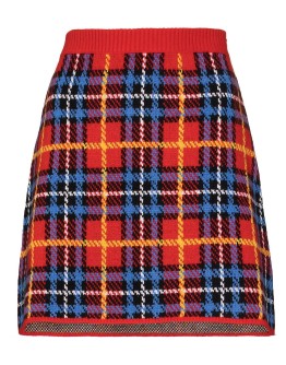 tartan-check mini skirt