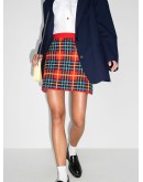 tartan-check mini skirt