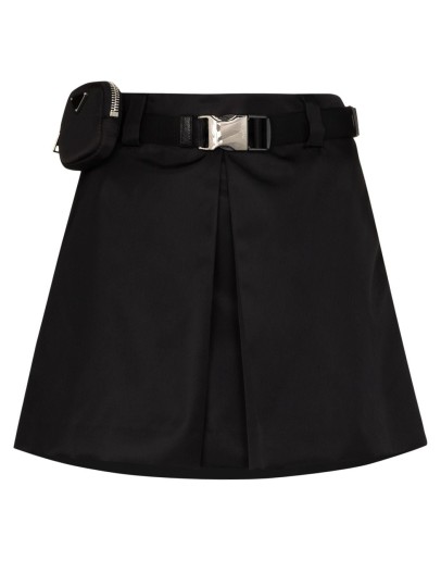 box-pleat mini skirt