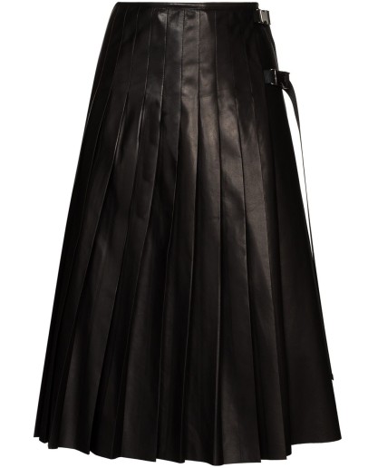 pleated midi skirt