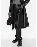 pleated midi skirt