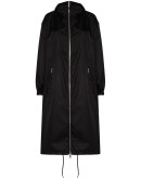 hooded gabardine raincoat