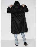 hooded gabardine raincoat