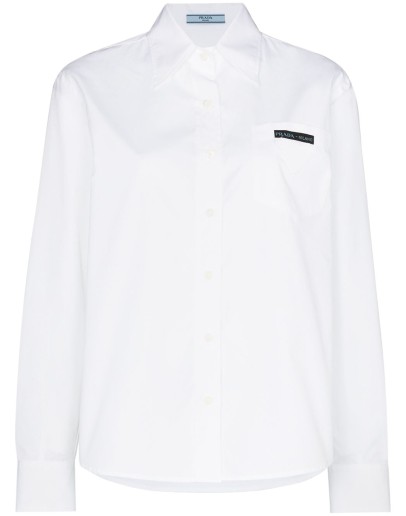 slim-fit cotton-poplin shirt
