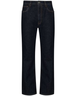 high-waisted jeans