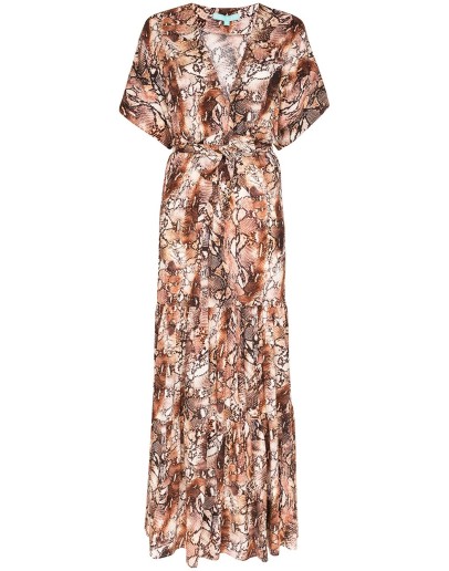 Aria snake-print maxi dress