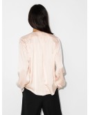 V-neck satin-effect blouse