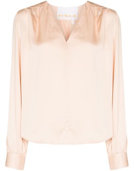 V-neck satin-effect blouse