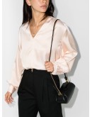 V-neck satin-effect blouse