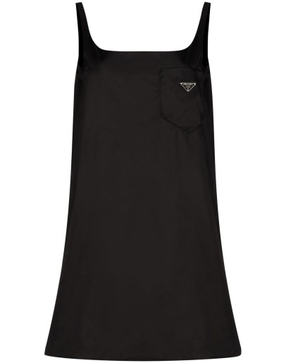 logo-print slip dress