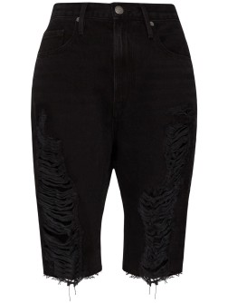 Le Vintage distressed-effect bermuda shorts