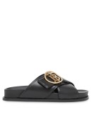 TB plaque slide sandals