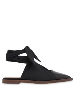 scarf tie detail mules