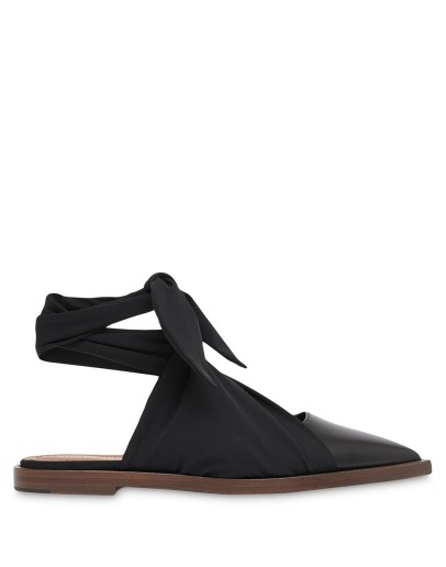 scarf tie detail mules