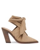 scarf-tie 100mm mules