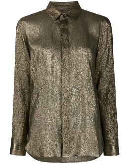lamé silk shimmering shirt