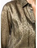 lamé silk shimmering shirt