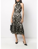 long lavallière halterneck dress