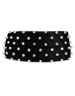 satin headband with crystals
