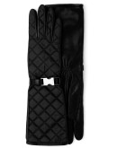 quilted buckled gloves