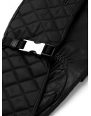 quilted buckled gloves