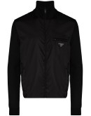 zip-up knit cardigan jacket