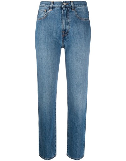 straight-leg cropped jeans