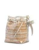 bow-charm drawstring bucket bag