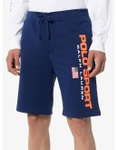 logo-print track shorts