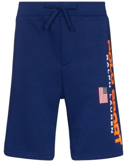 logo-print track shorts