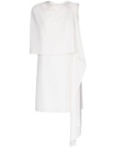 draped wool mini dress