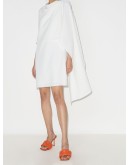 draped wool mini dress