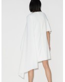 draped wool mini dress