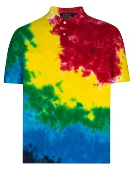 tie-dye polo shirt