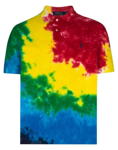 tie-dye polo shirt