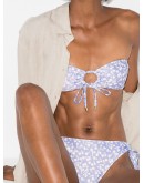 bandeau floral-print bikini top