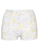 belted floral-print bikini bottoms