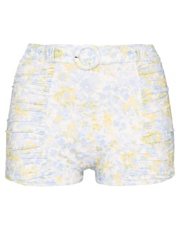 belted floral-print bikini bottoms