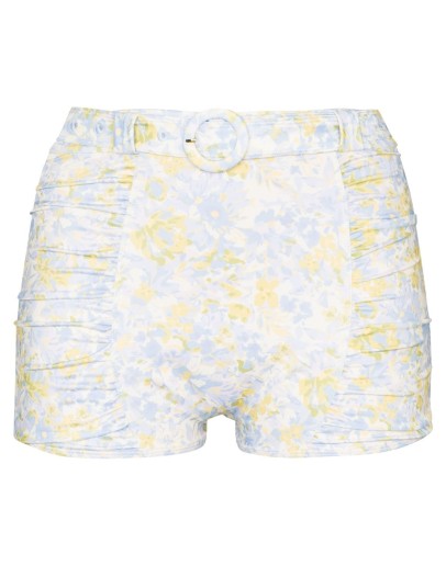 belted floral-print bikini bottoms