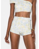 belted floral-print bikini bottoms